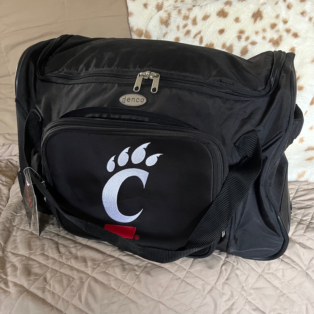 Black Wheeled Duffle Bag (University of Cincinnati)